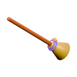 Witch broom avatar back accessory